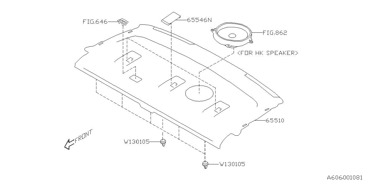 Subaru 65512AN01AVH Shelf R Sub