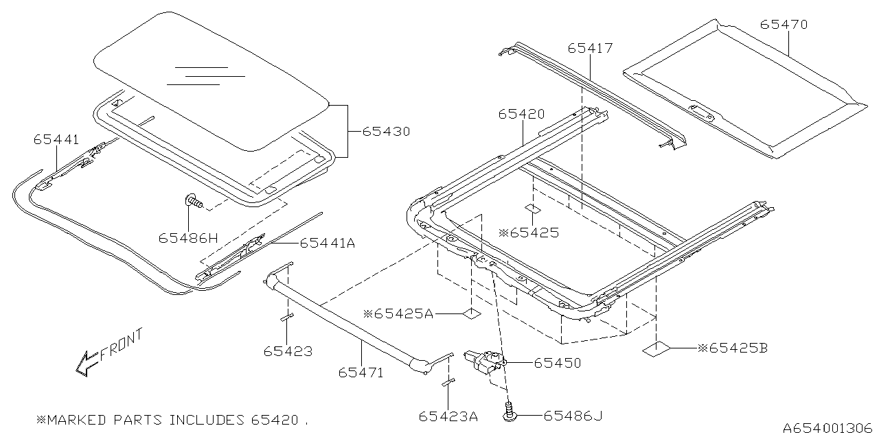 Subaru 65420AN00A Rail Assembly SIA