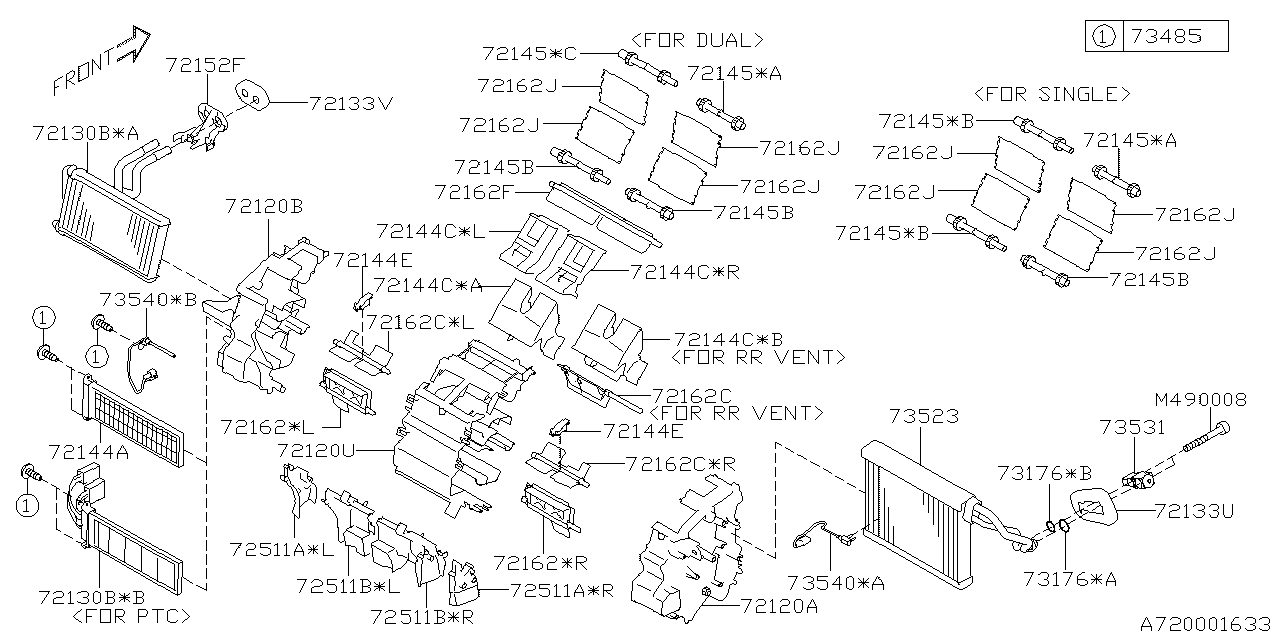 Subaru 72162FL04A Shutter-Heater