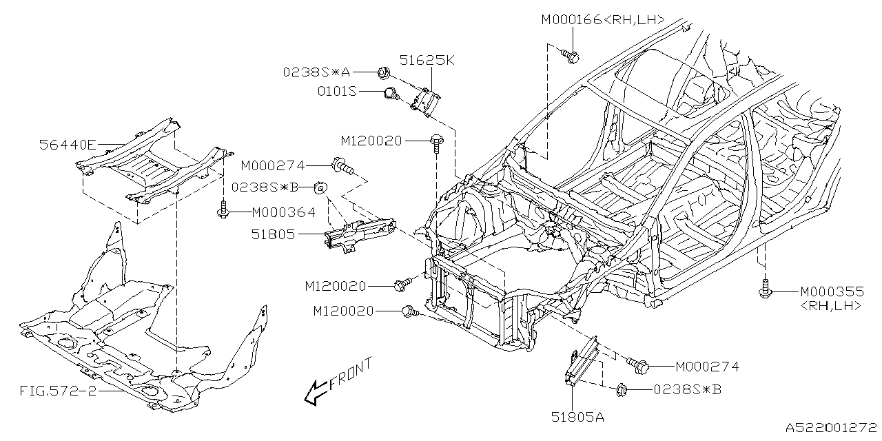 Subaru 56440AN02A Under Cover F GRDSDN