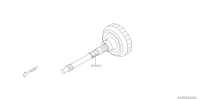 2013 Subaru XV Crosstrek Automatic Transmission Assembly Diagram 1