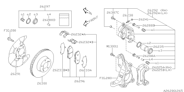 2016 Subaru Crosstrek Front Brake Diagram 1