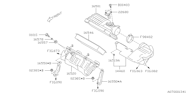 2014 Subaru XV Crosstrek Air Cleaner & Element Diagram 2