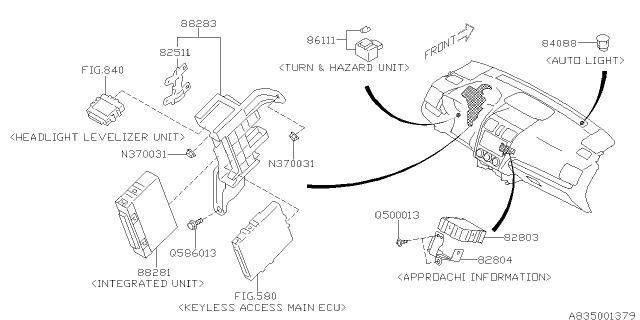 2017 Subaru Crosstrek Electrical Parts - Body Diagram 5