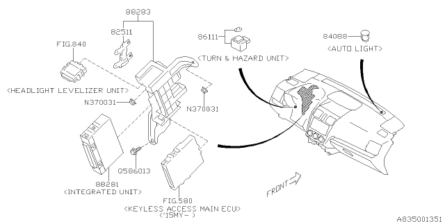 2014 Subaru XV Crosstrek Electrical Parts - Body Diagram 4