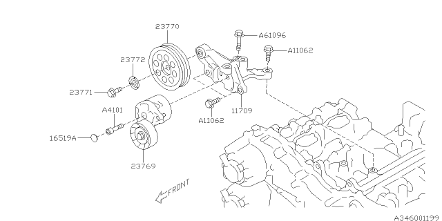 2013 Subaru XV Crosstrek Power Steering System Diagram 1