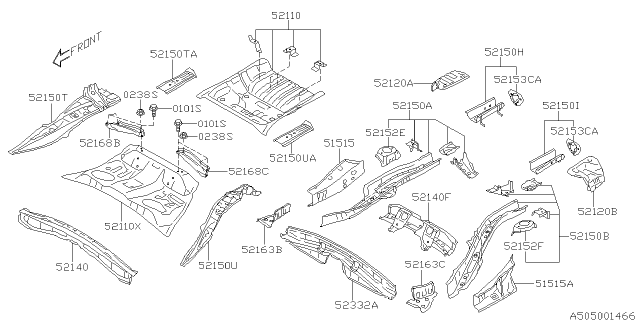 2013 Subaru XV Crosstrek Body Panel Diagram 9