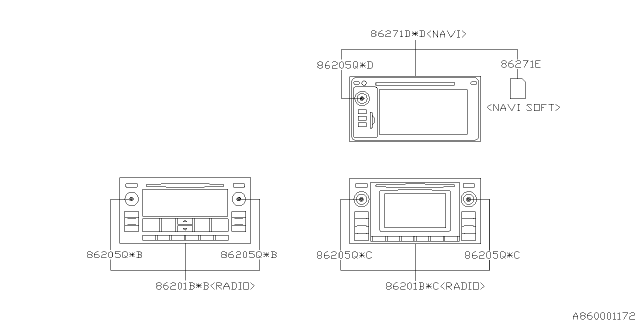 2014 Subaru XV Crosstrek NAVI Soft UFC Diagram for 86283FJ640