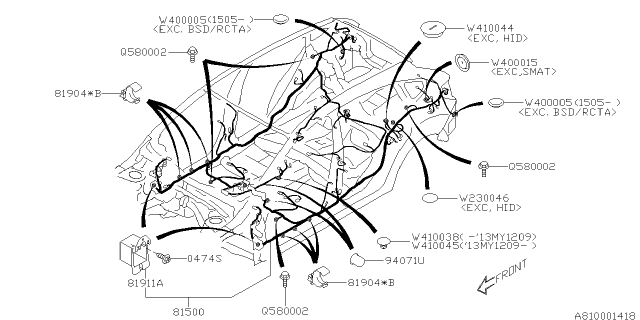 2014 Subaru XV Crosstrek Wiring Harness - Main Diagram 7