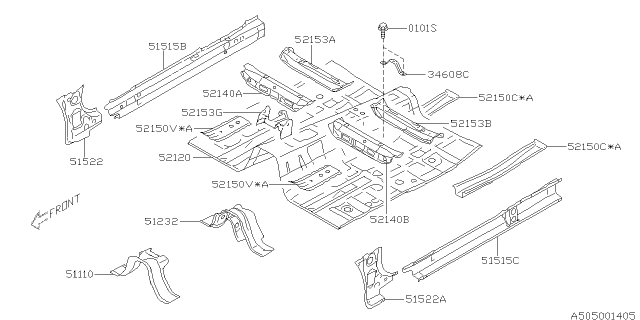 2014 Subaru XV Crosstrek Body Panel Diagram 3