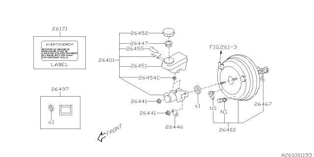 2016 Subaru Crosstrek Brake System - Master Cylinder Diagram 1