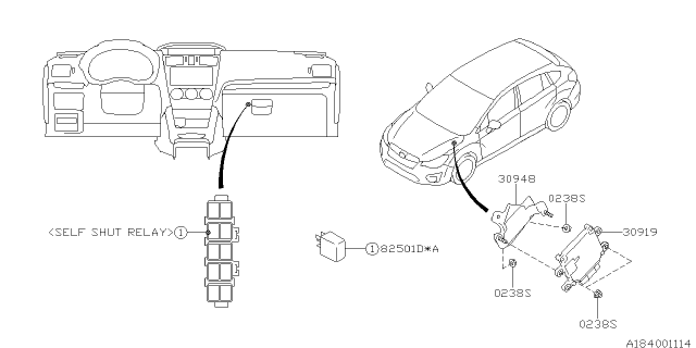 2017 Subaru Crosstrek Unit At Control Diagram for 30919AF560
