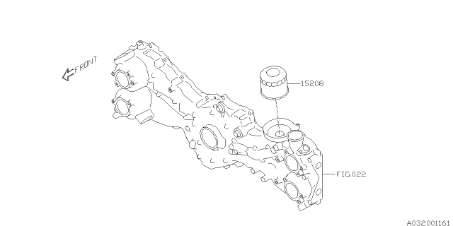 2015 Subaru XV Crosstrek Oil Pump & Filter Diagram