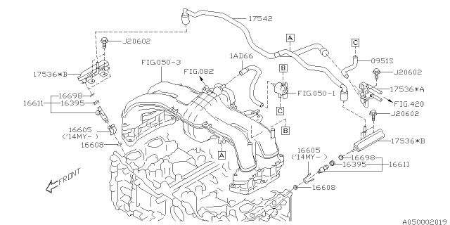 2015 Subaru XV Crosstrek Intake Manifold Diagram 3