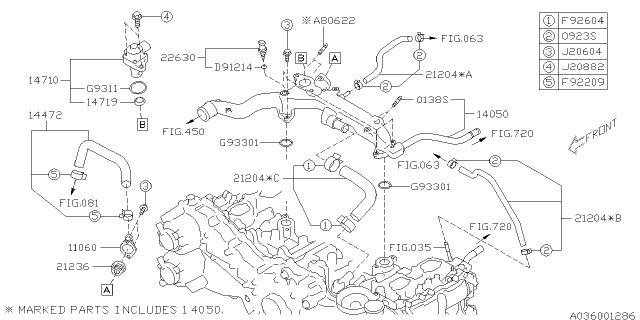 2015 Subaru XV Crosstrek Water Pipe Diagram 3