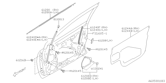 2015 Subaru XV Crosstrek Front Door Panel & Rear Or Slide Door Panel Diagram 2