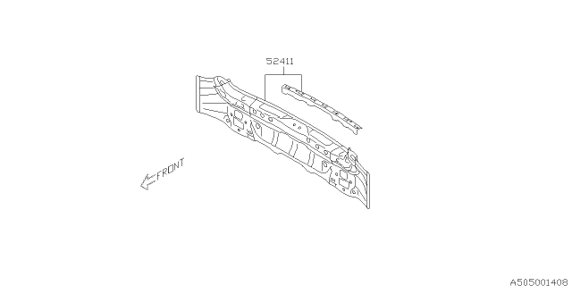 2016 Subaru Crosstrek Skirt Complete Rear 5 Door Diagram for 52401FJ0209P