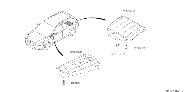 2013 Subaru XV Crosstrek Under Cover & Exhaust Cover Diagram 2