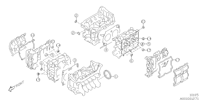 2014 Subaru XV Crosstrek Engine Assembly Diagram 3