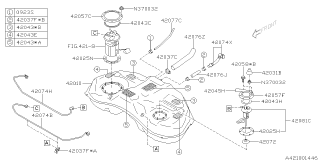 2016 Subaru Crosstrek Fuel Tank Diagram 5