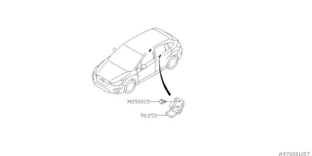 2013 Subaru XV Crosstrek Tool Kit & Jack Diagram 1