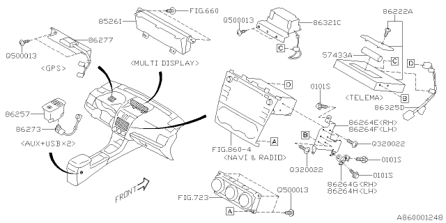2017 Subaru Crosstrek Cord Assembly Aux Diagram for 86273FJ370