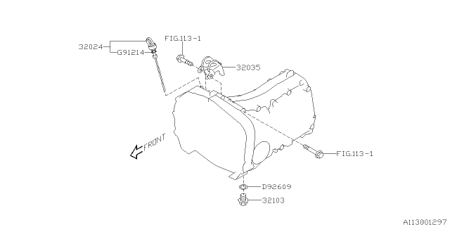 2014 Subaru XV Crosstrek Manual Transmission Case Diagram 1