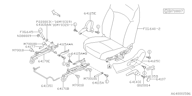 2015 Subaru XV Crosstrek Front Seat Diagram 4
