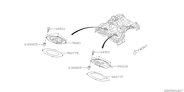 2016 Subaru Crosstrek Body Panel Diagram 5
