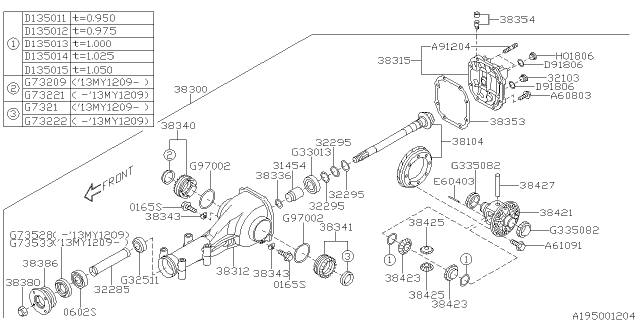 2015 Subaru XV Crosstrek Differential - Individual Diagram 2