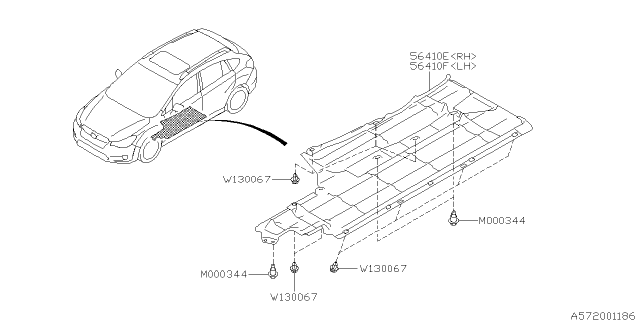 2013 Subaru XV Crosstrek Under Cover & Exhaust Cover Diagram 3