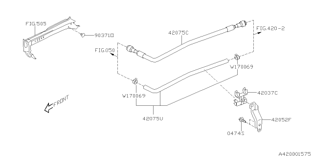 2013 Subaru XV Crosstrek Fuel Piping Diagram 6