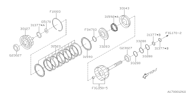 2013 Subaru XV Crosstrek Automatic Transmission Transfer & Extension Diagram 3