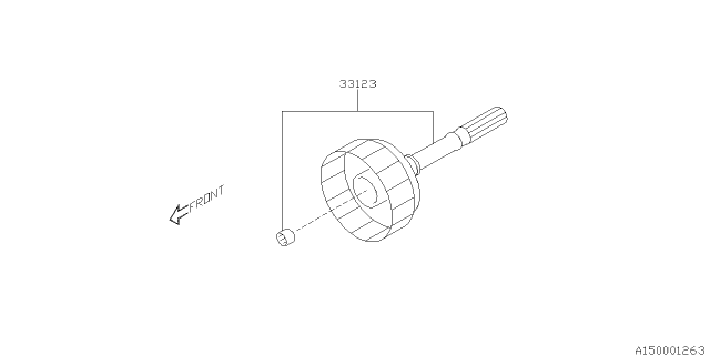 2014 Subaru XV Crosstrek Shaft Complete Rear Drive Diagram for 33123AA360