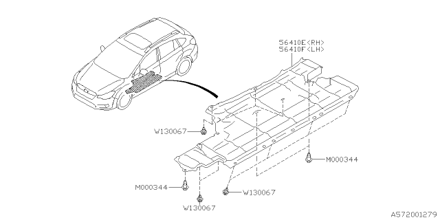 2017 Subaru Crosstrek Under Cover & Exhaust Cover Diagram 6