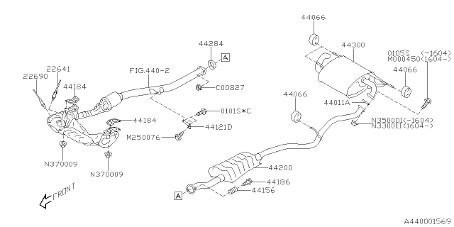 2013 Subaru XV Crosstrek Exhaust Diagram 3