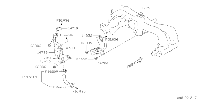2014 Subaru XV Crosstrek Emission Control - EGR Diagram 3