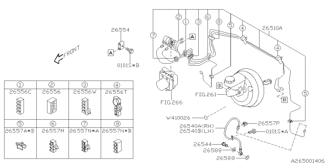 2014 Subaru XV Crosstrek Clamp 8-8-7 Diagram for 26556AG090