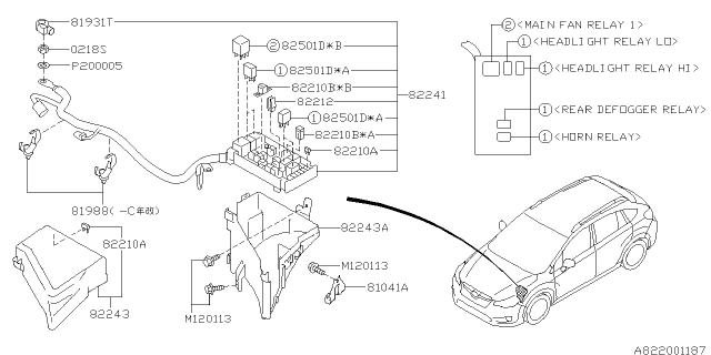 2013 Subaru XV Crosstrek Fuse Box Diagram 2