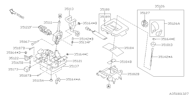 2014 Subaru XV Crosstrek Selector System Diagram 2