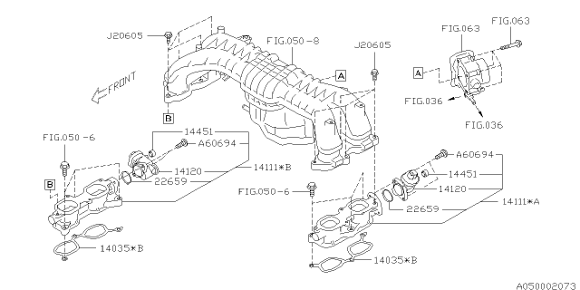 2014 Subaru XV Crosstrek Intake Manifold Diagram 11