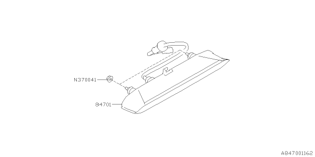 2017 Subaru Crosstrek High Mount Brake Light Stop Lamp Diagram for 84751FJ010