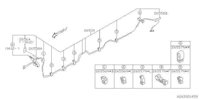 2015 Subaru XV Crosstrek Brake Piping Diagram 2