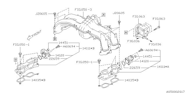 2014 Subaru XV Crosstrek Intake Manifold Diagram 9