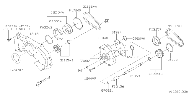 2013 Subaru XV Crosstrek Automatic Transmission Oil Pump Diagram 1