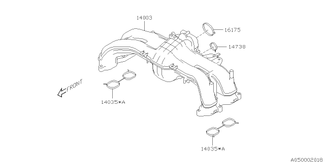 2015 Subaru XV Crosstrek Intake Manifold Diagram 6