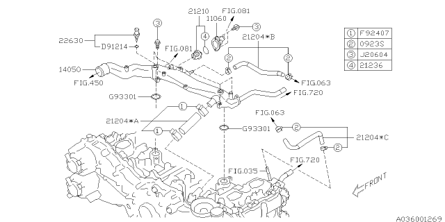 2014 Subaru XV Crosstrek Water Pipe Diagram 2