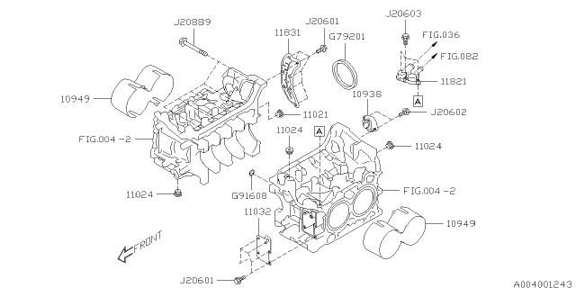 2014 Subaru XV Crosstrek Cylinder Block Diagram 2