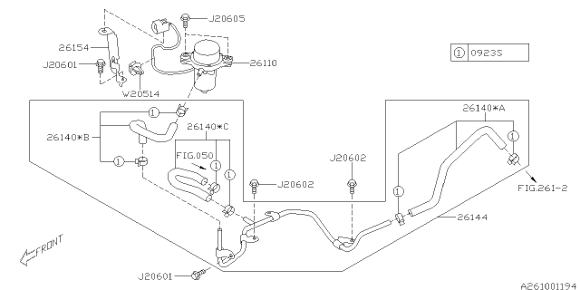 2013 Subaru XV Crosstrek Brake System - Master Cylinder Diagram 2