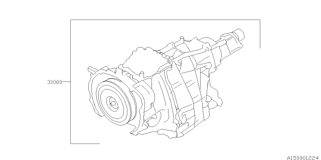 2015 Subaru XV Crosstrek Trans AY/TR580GD8AB Diagram for 31000AJ740